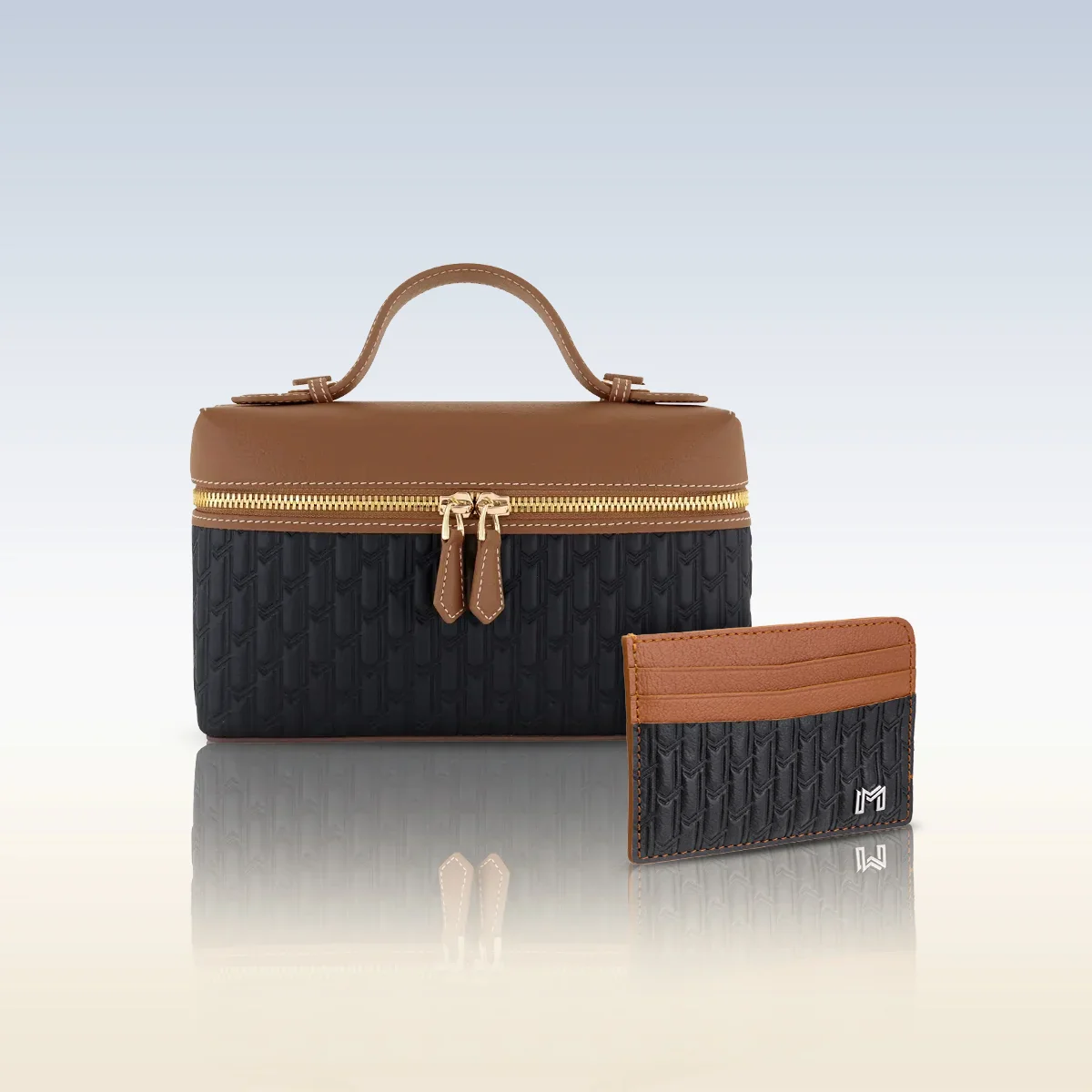 Maitha / Card Holder, Black & Tan - Gift Set - Image 19