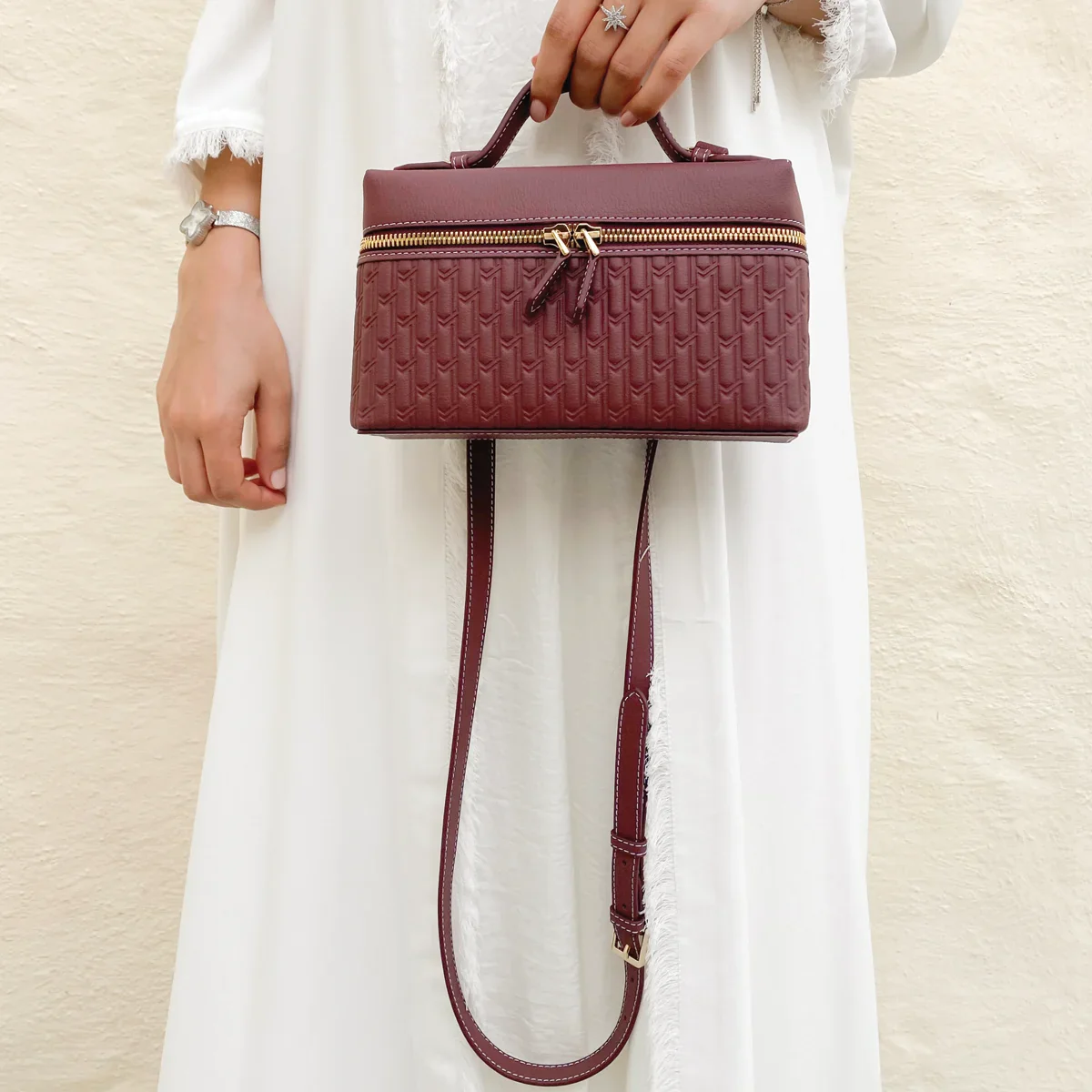 Maitha Handbag / Burgundy - Image 11