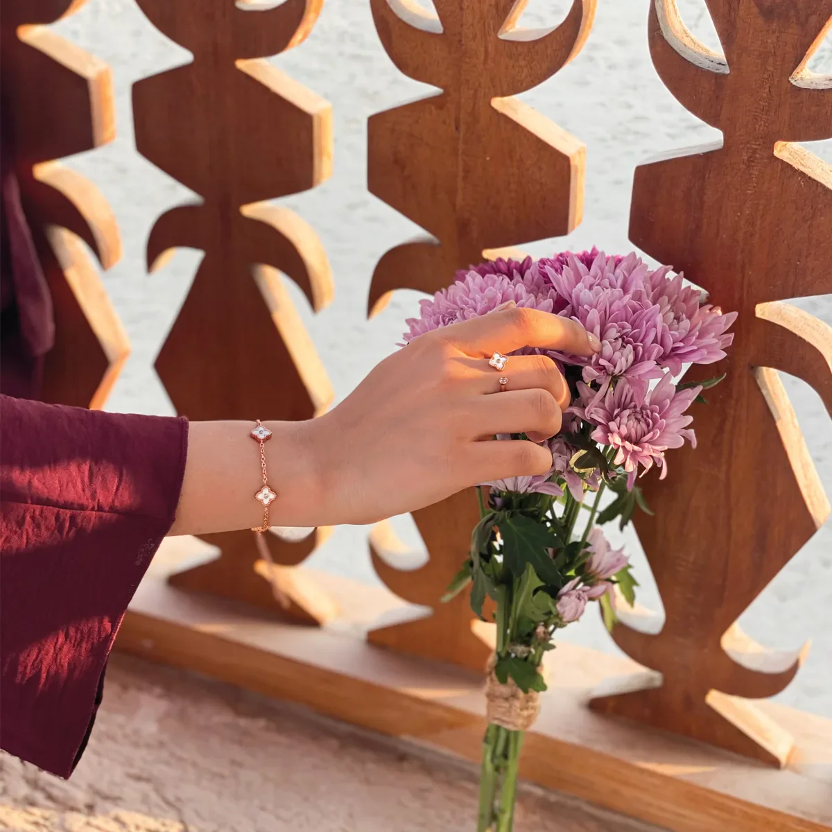 Mini Joory / Bracelet Pearl Rose Gold - Image 7