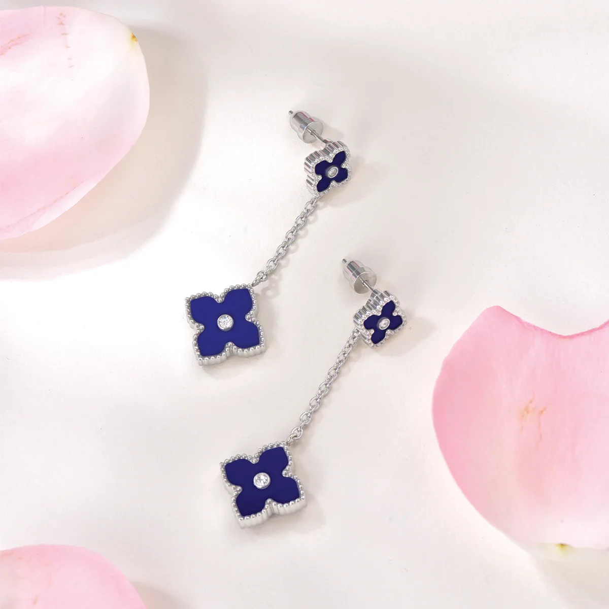 Mini Joory / Earrings Blue Silver - Image 3