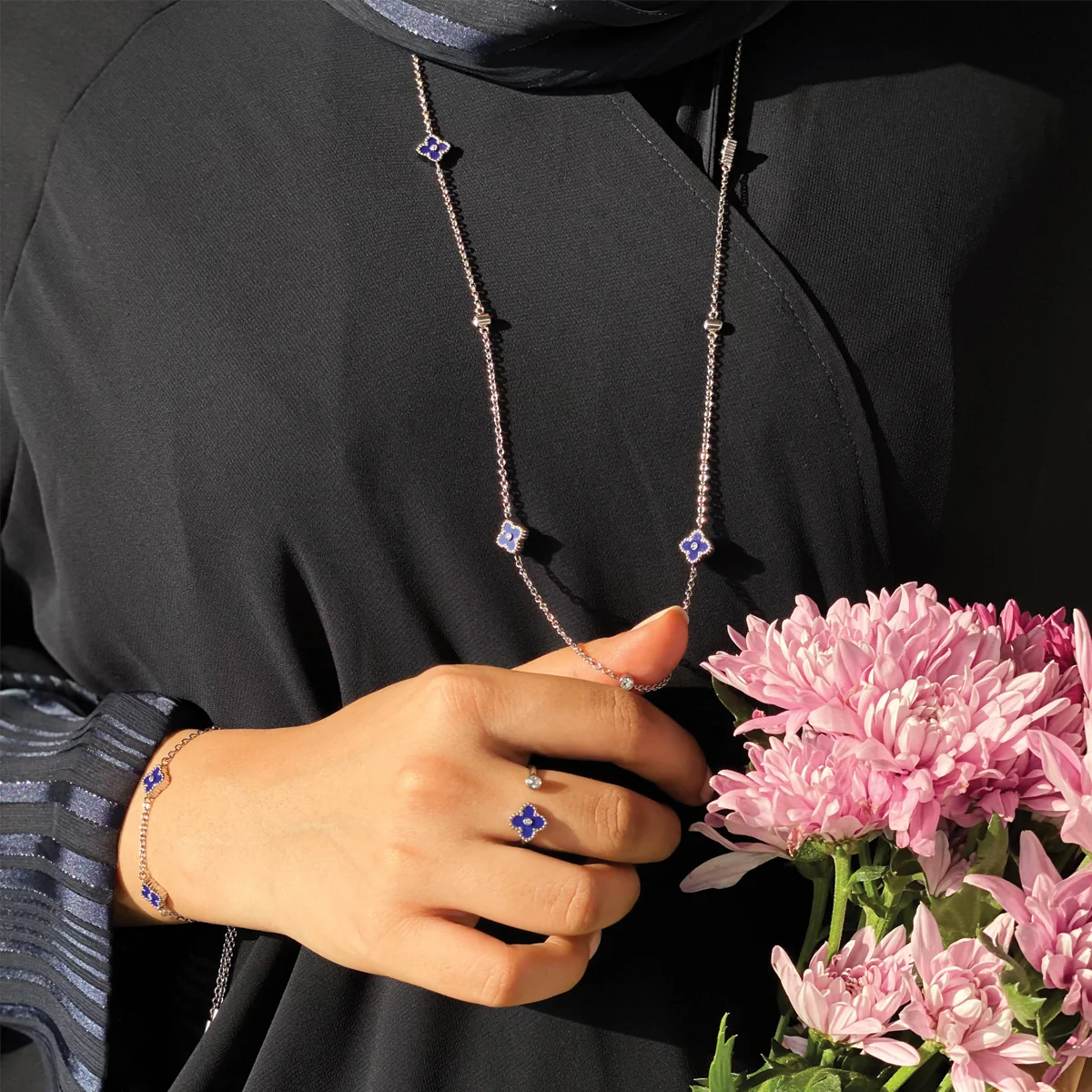 Mini Joory / Necklace Blue Silver - Image 6