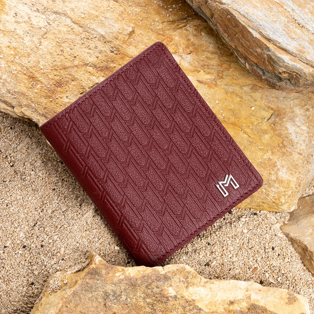 Camel Leather Burgundy / Silver - Image 4