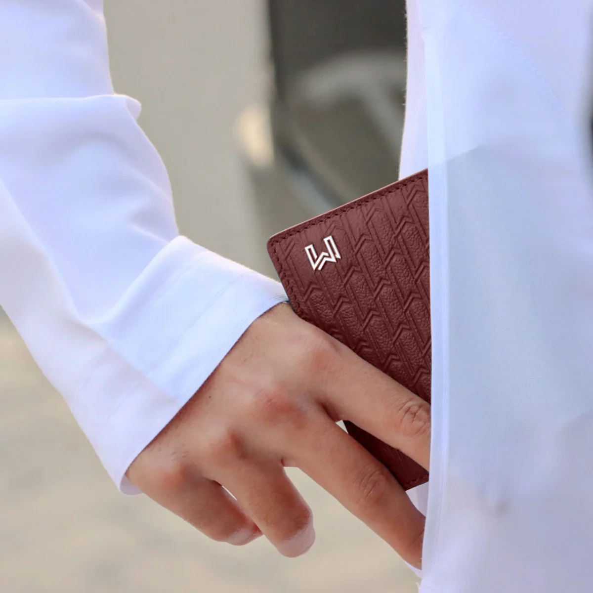 Camel Leather Burgundy / Silver - Image 7