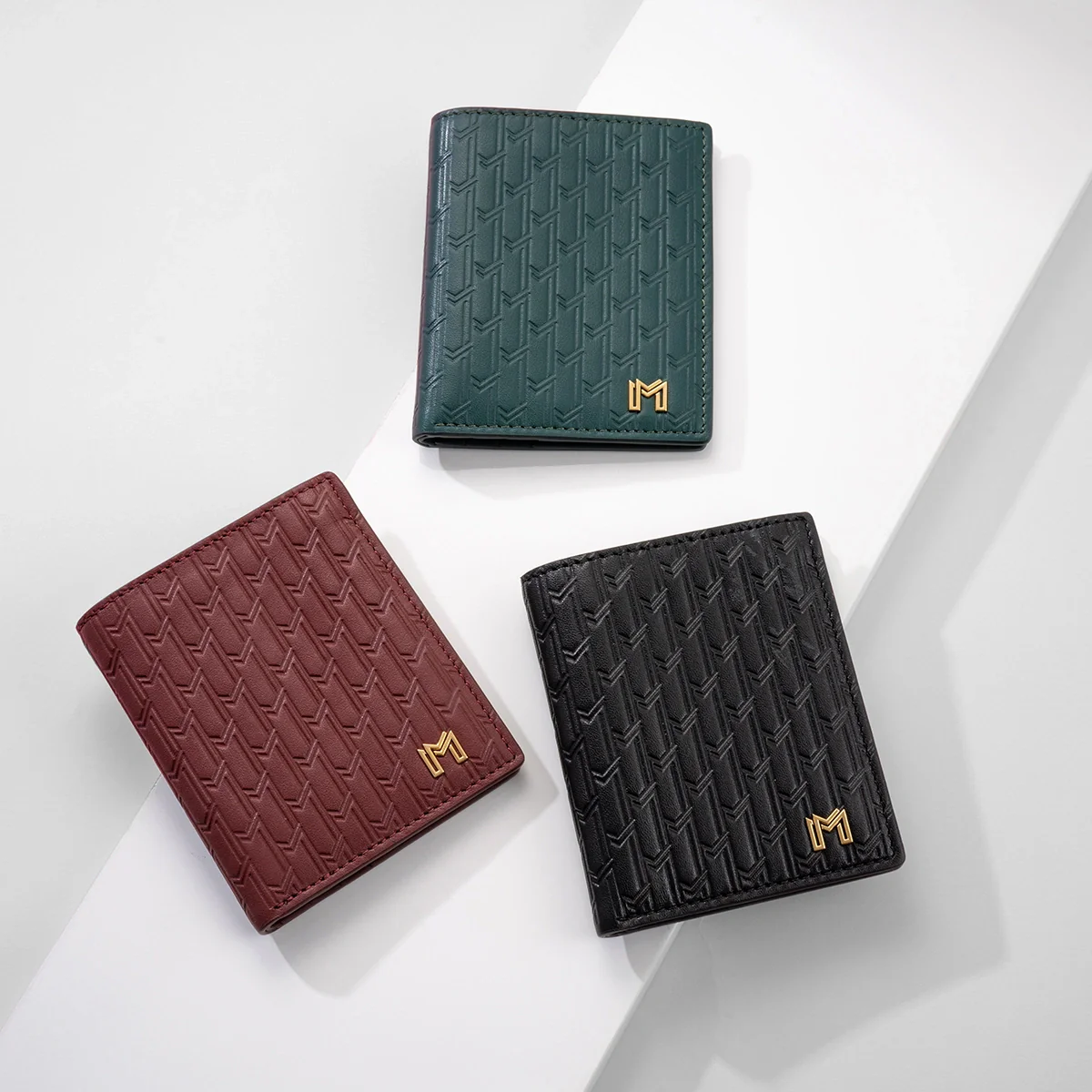Italian Calfskin Leather Burgundy / Gold - Image 5