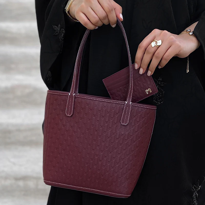 Mini Tote Bag / Burgundy - Image 10