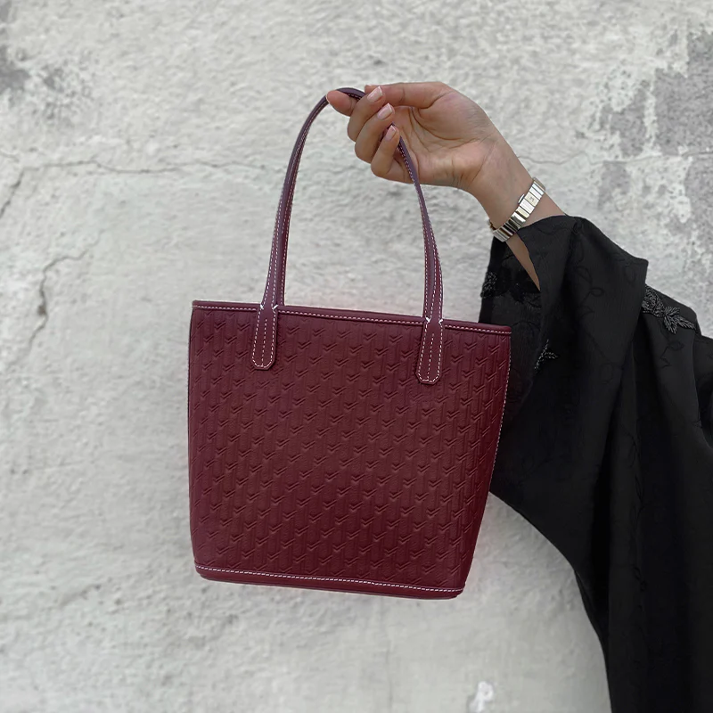 Mini Tote Bag / Burgundy - Image 6