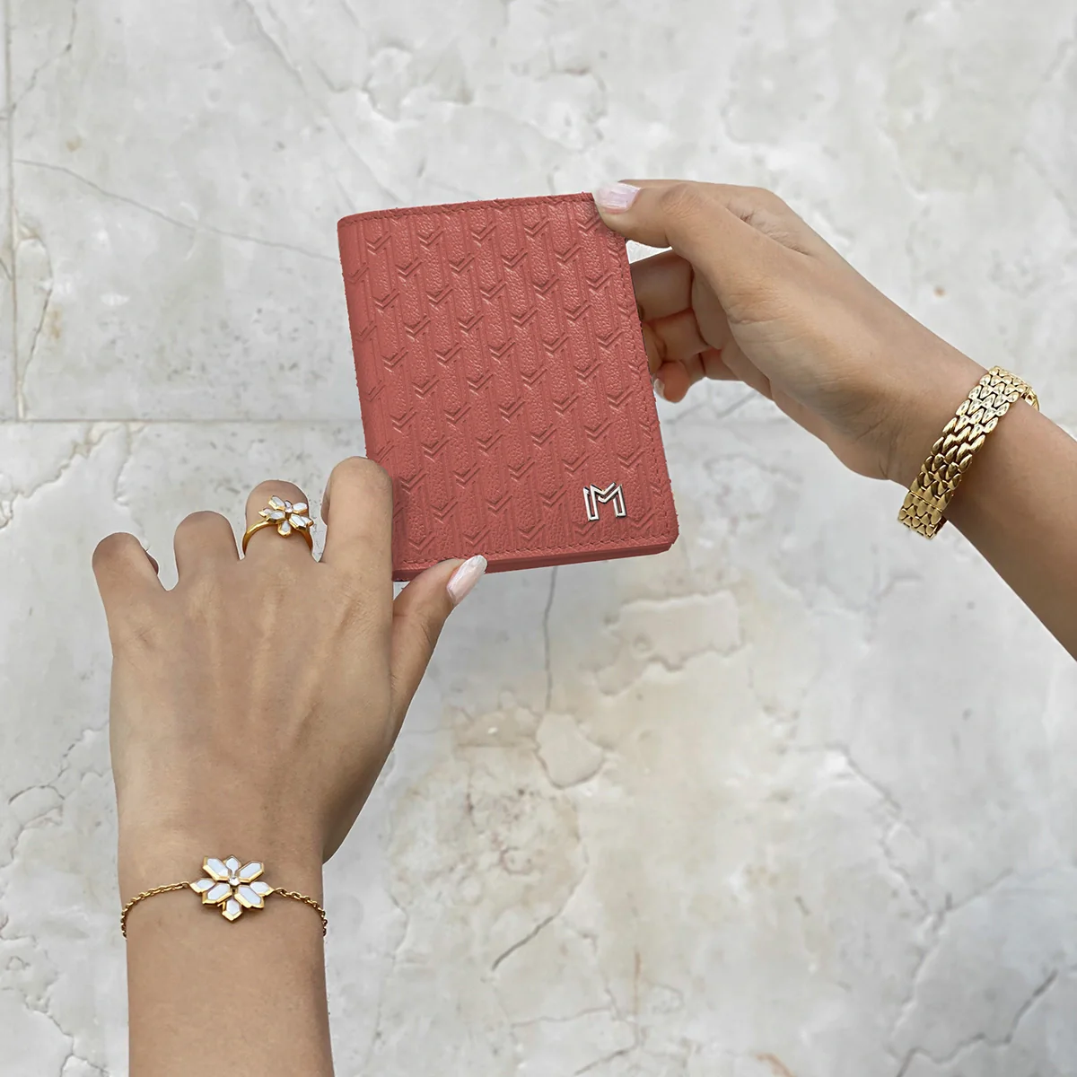 Camel Leather Pink / Silver - Image 8