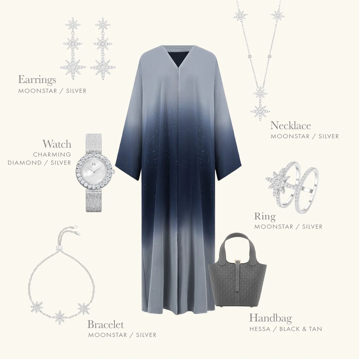 Moonstar / Multi Necklace Silver - Image 9