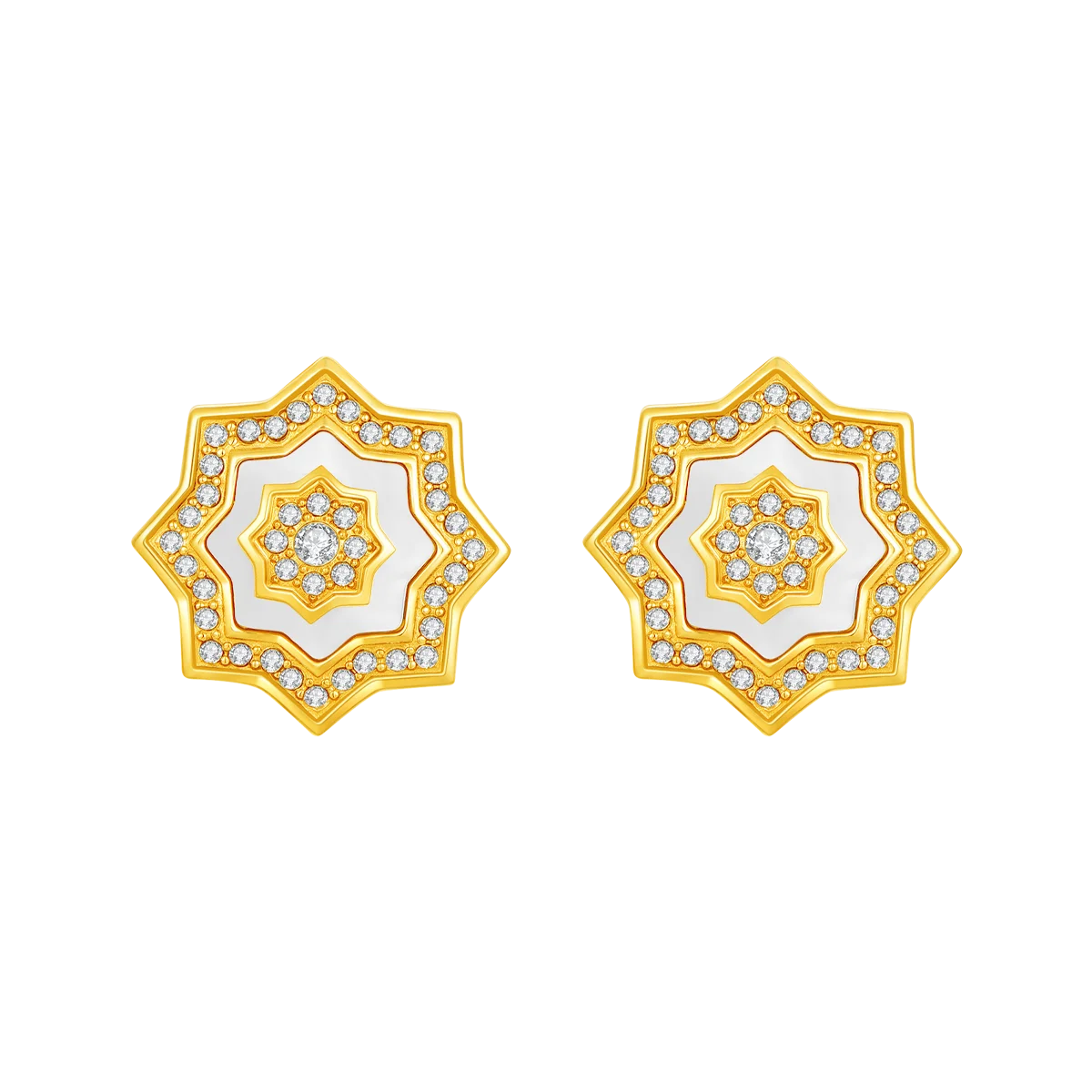 Najm / Earrings Pearl Gold - Image 2
