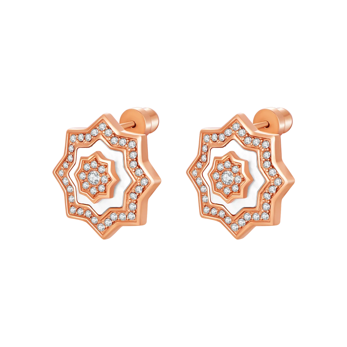 Najm / Earrings Pearl Rose Gold