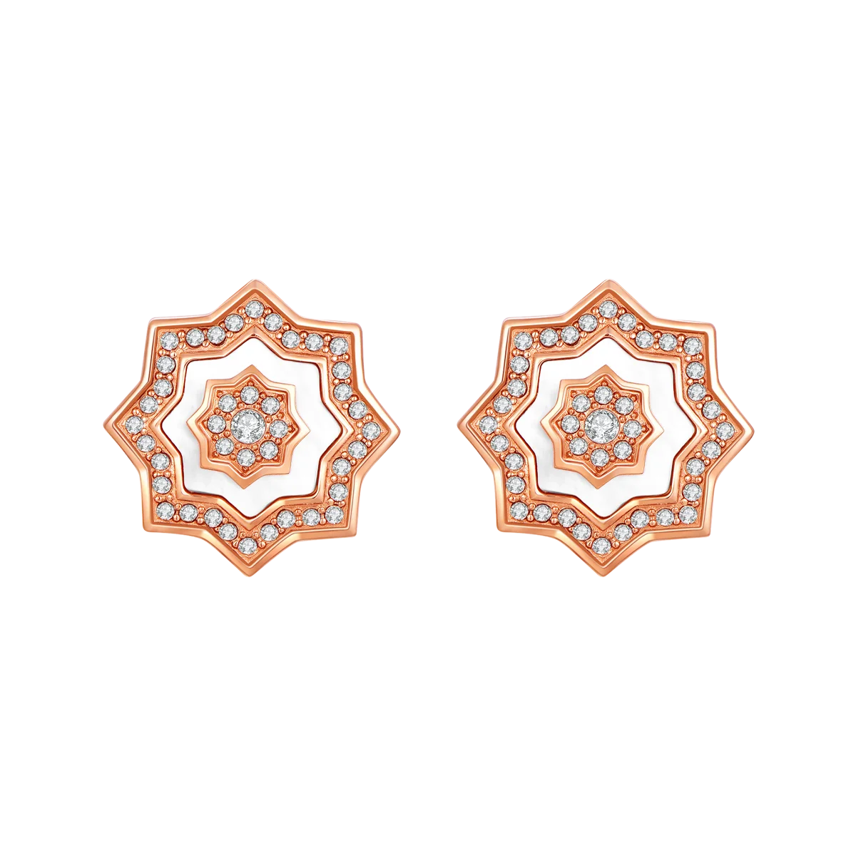 Najm / Earrings Pearl Rose Gold - Image 2