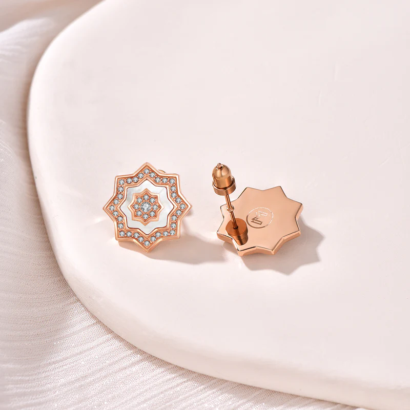 Najm / Earrings Pearl Rose Gold - Image 3
