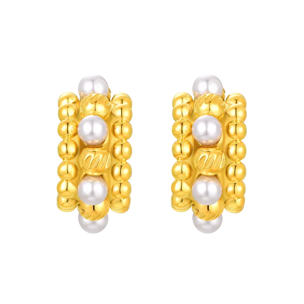 Sadaf / Earrings Pearl Gold - Image 2