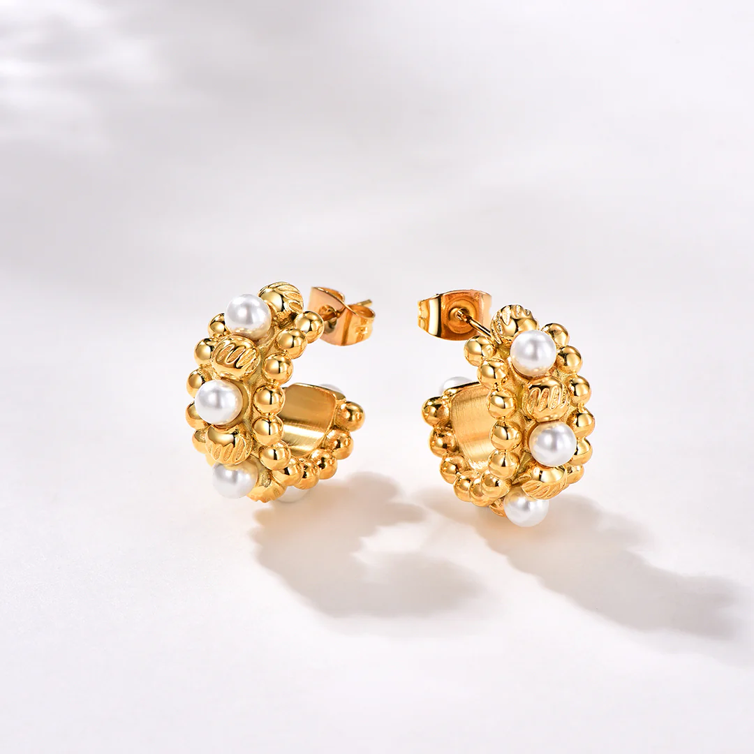 Sadaf / Earrings Pearl Gold - Image 3