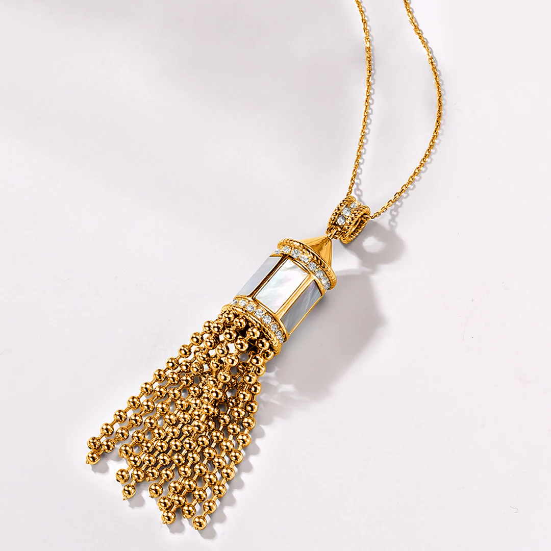 Sadaf / Necklace Pearl Gold - Image 4