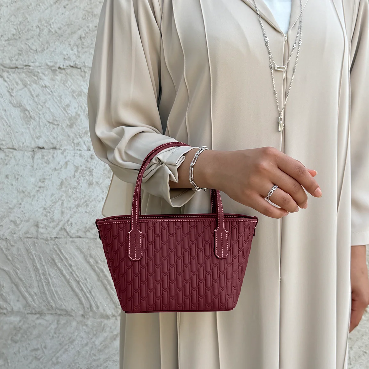 Shamma Handbag / Burgundy - Image 6