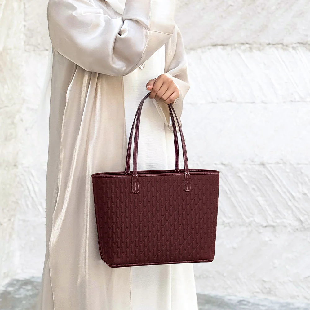 Travel Tote / Burgundy - Image 6