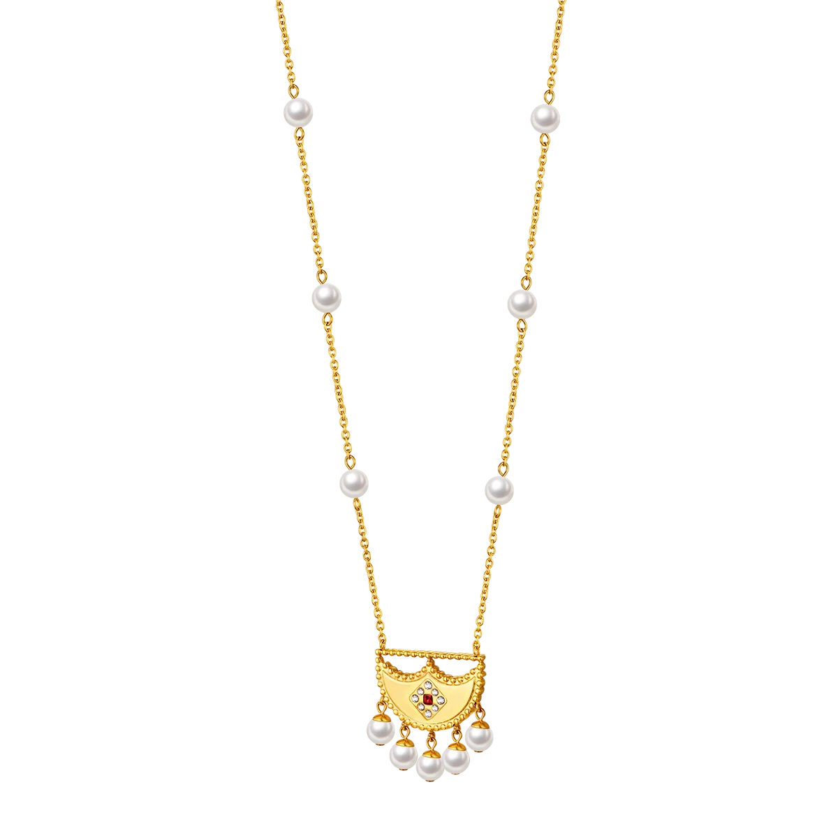 Shnaf / Necklace Pearl Gold - Image 2