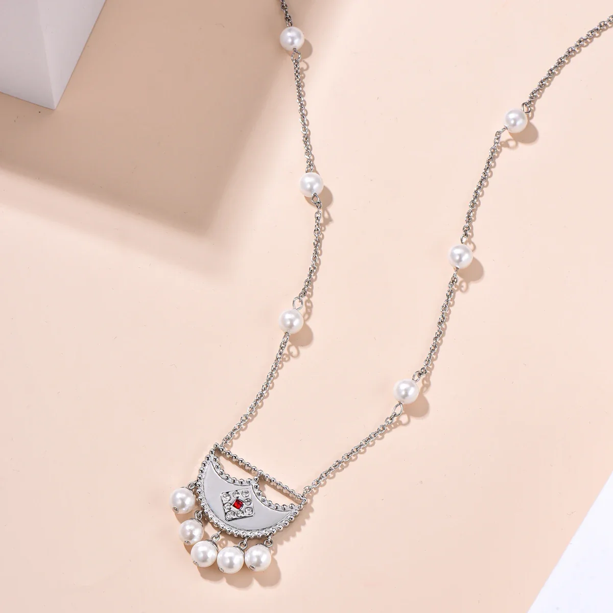 Shnaf / Necklace Pearl Silver - Image 5