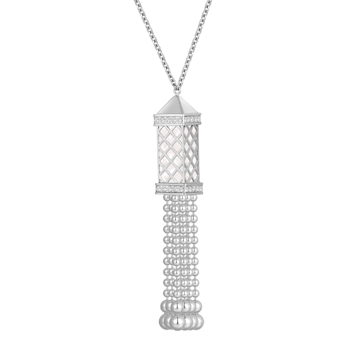 Tassel / Necklace Pearl Silver - Image 2