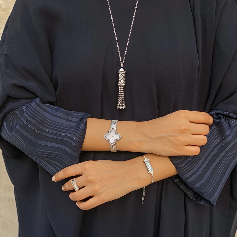 Tassel / Necklace Pearl Silver - Image 5