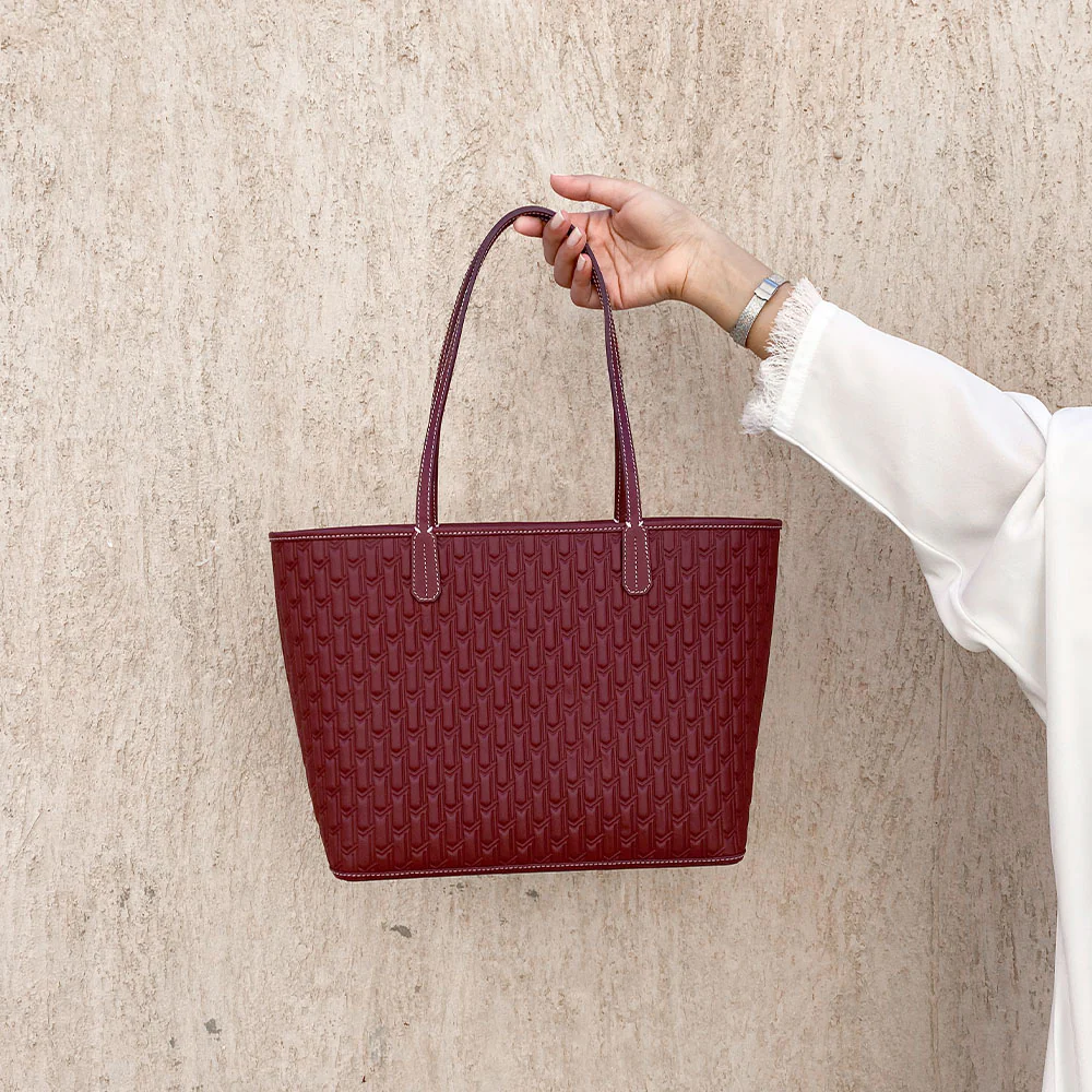 Travel Tote / Burgundy - Image 10