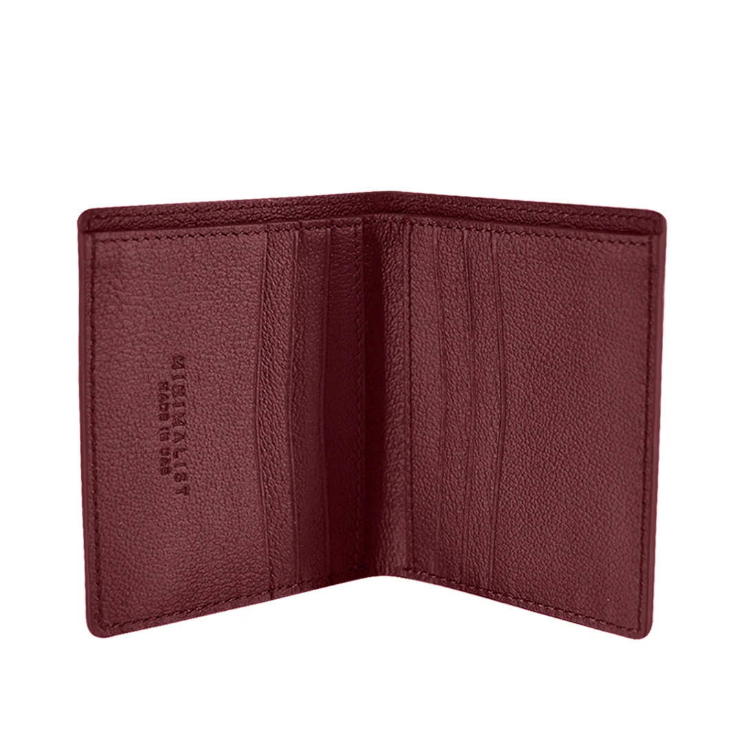 Burgundy Travel Tote / Mini tote / Long Wallet / Mini Wallet - Gift Set - Image 10