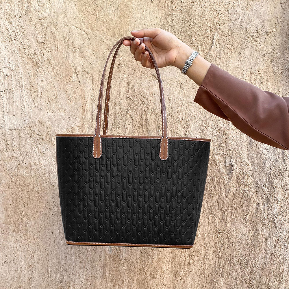 Travel Tote / Black and Tan - Image 9