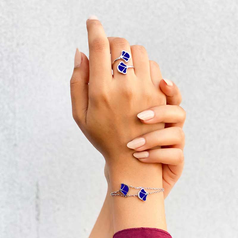 Tulip / Bracelet Blue Silver - Image 4