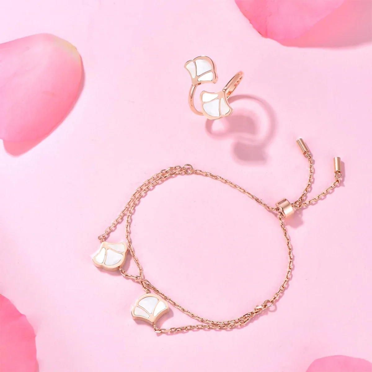 Tulip / Bracelet Pearl Rose Gold - Image 4