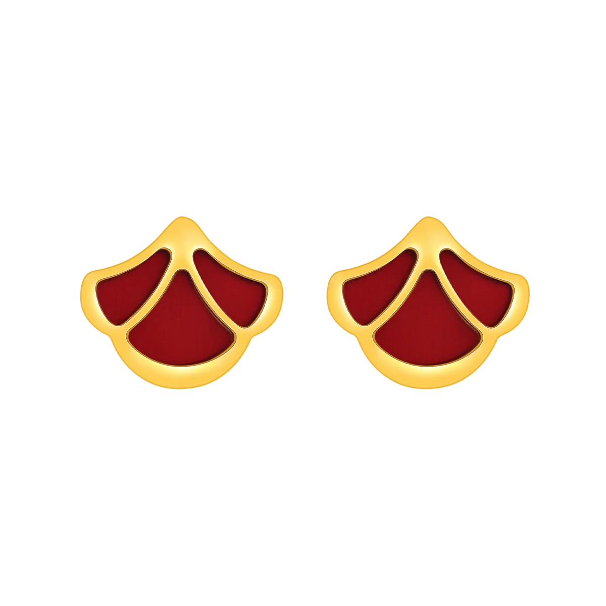 Tulip / Earrings Red Gold - Image 2